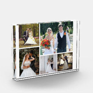 Create Your Own 5 Photo Wedding Collage Block
