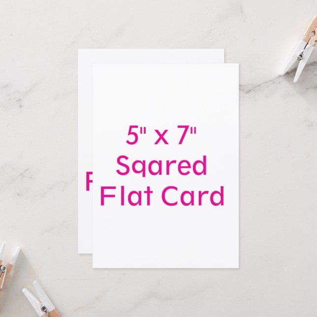 Create Your Own 5" x 7"  Flat Card Squared (Front/Back In Situ)