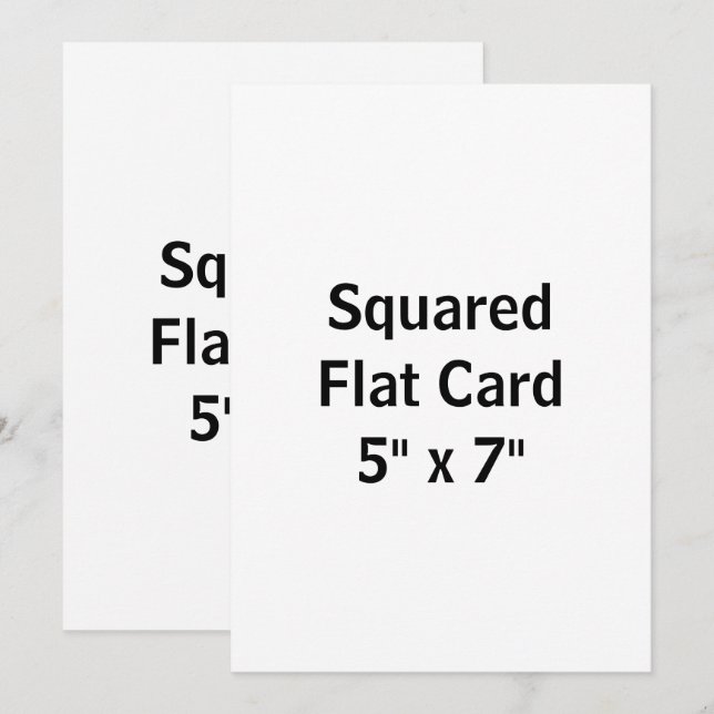 Create Your Own  5" x 7" Squared Flat Card  (Front/Back)