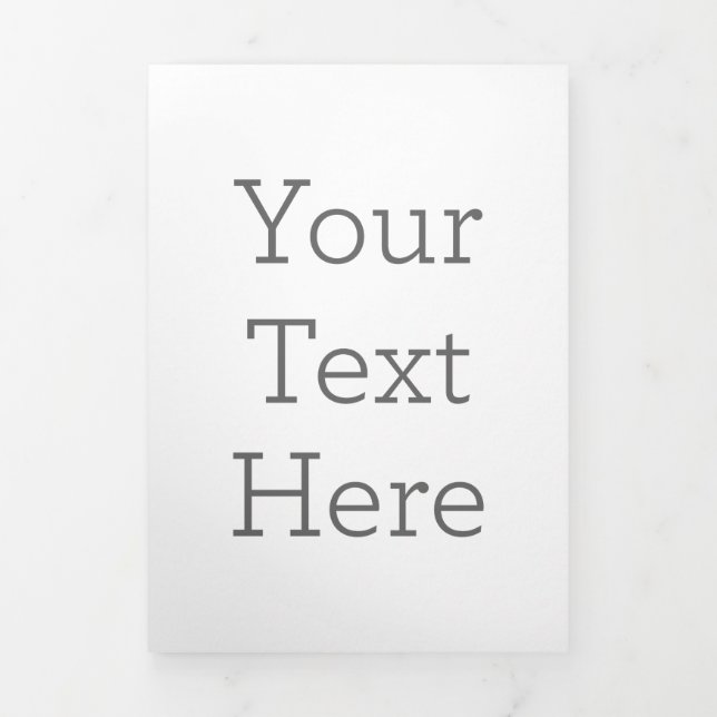 12.7 cm x 17.8 cm Trifold Letter Fold Announcement (Cover)