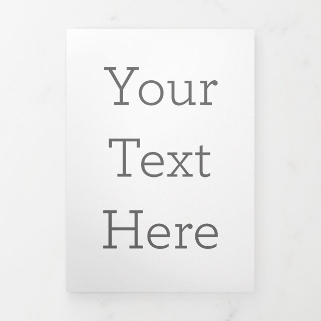 12.7 cm x 17.8 cm Trifold Letter Fold Card (Cover)