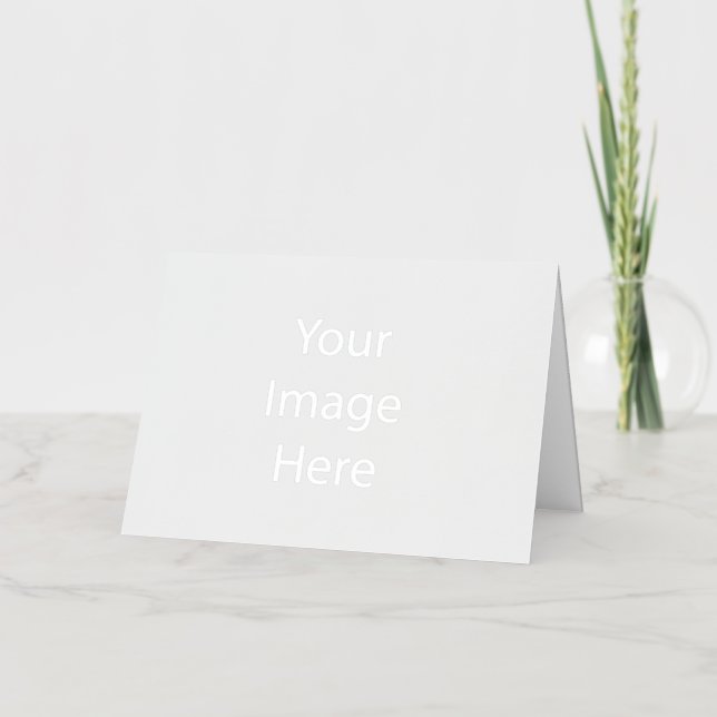 12.7 cm x 17.8 cm Foil Folded Greeting Card , Colour: Silver, Media: Premium White (Front)