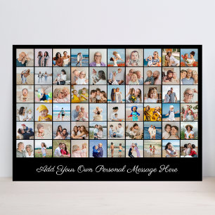 Create Your Own 60 Photo Collage Add Your Greeting Invitation