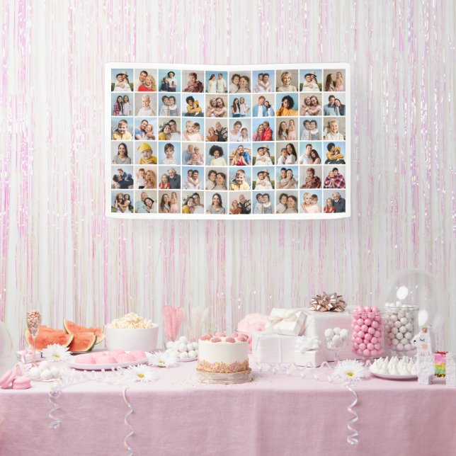 Create Your Own 60 Photo Collage Banner (Party)
