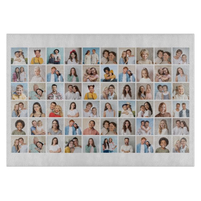 Create Your Own 60 Photo Collage Cutting Board (Front)