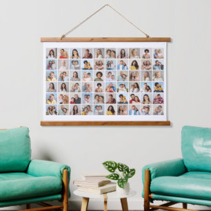 Create Your Own 60 Photo Collage Hanging Tapestry
