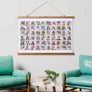 Create Your Own 60 Photo Collage Hanging Tapestry