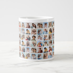 Create Your Own 60 Photo Collage Large Coffee Mug