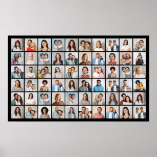 Create Your Own 60 Photo Collage  Poster