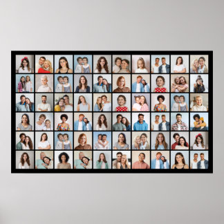 Create Your Own 60 Photo Collage  Poster