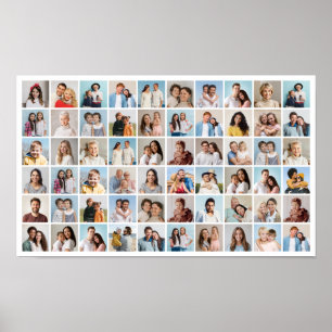 Create Your Own 60 Photo Collage  Poster