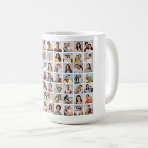 Create Your Own 63 Photo Collage Coffee Mug