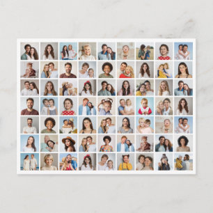 Create Your Own 63 Photo Collage Postcard