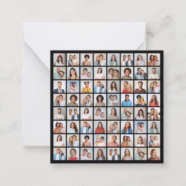 Create Your Own 64 Photo Collage Card (Front)