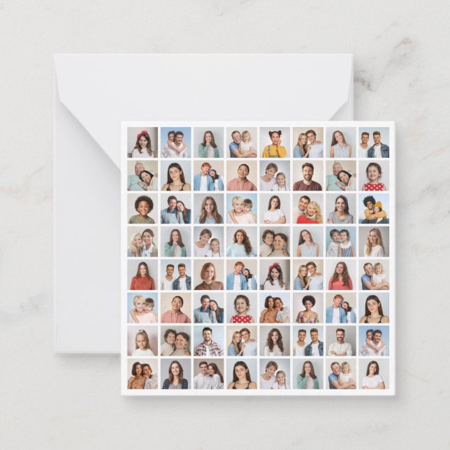 Create Your Own 64 Photo Collage Card (Front)