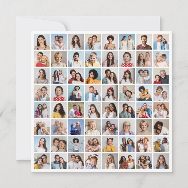 Create Your Own 64 Photo Collage Card (Front)