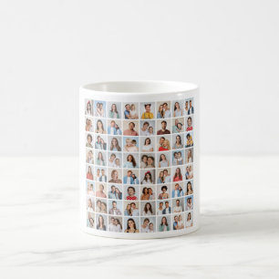 Create Your Own 64 Photo Collage Coffee Mug