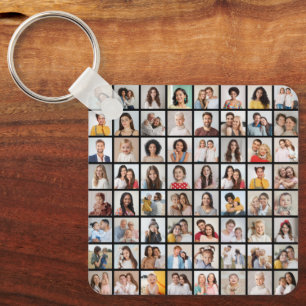 Create Your Own 64 Photo Collage Key Ring