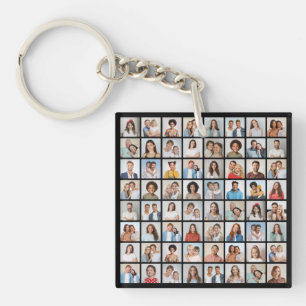 Create Your Own 64 Photo Collage Key Ring