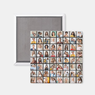 Create Your Own 64 Photo Collage Magnet