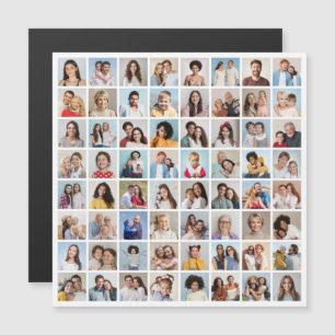 Create Your Own 64 Photo Collage Magnetic Card
