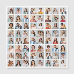 Create Your Own 64 Photo Collage Magnetic Card