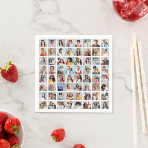 Create Your Own 64 Photo Collage Napkin
