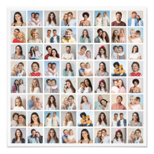 Create Your Own 64 Photo Collage Photo Enlargement Print