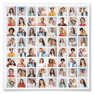 Create Your Own 64 Photo Collage Photo Enlargement Print
