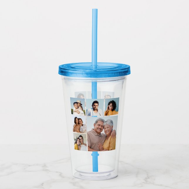 Create Your Own 6 Photo Collage  Acrylic Tumbler (Front)