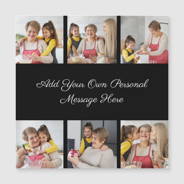 Create Your Own 6 Photo Collage Add Your Greeting (Front)