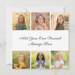 Create Your Own 6 Photo Collage Add Your Greeting Card
