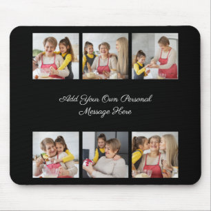 Create Your Own 6 Photo Collage Add Your Greeting Mouse Pad