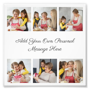 Create Your Own 6 Photo Collage Add Your Greeting Print