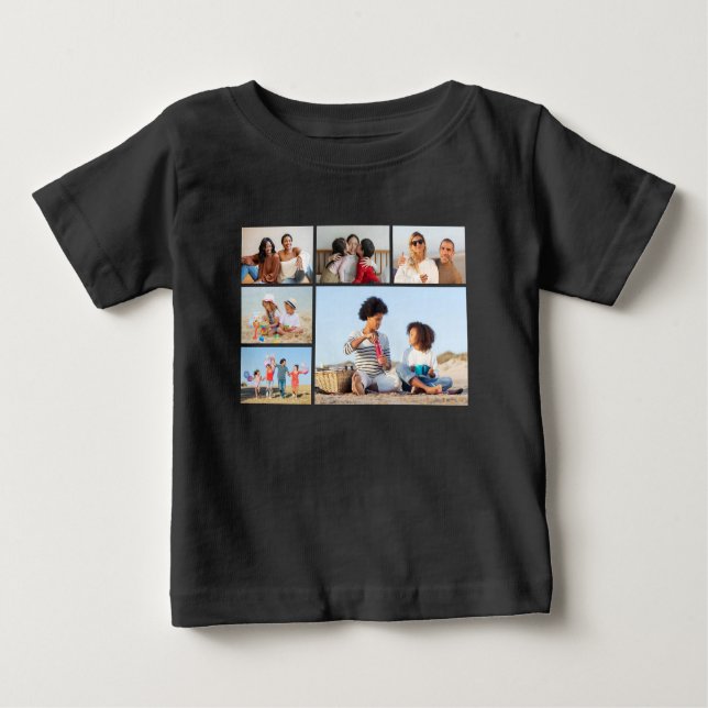 Create Your Own 6 Photo Collage  Baby T-Shirt (Front)