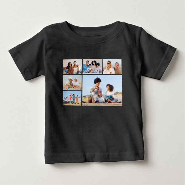 Create Your Own 6 Photo Collage  Baby T-Shirt (Front)