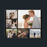 Create Your Own 6 Photo Collage Black Doormat<br><div class="desc">Welcome your guests in style with our Photo Collage Doormat! This is not just any ordinary doormat, but a personalised one that can feature your favourite custom photos, including wedding memories, family portraits, vacation photos, or pictures with friends. Our doormat is made of high-quality materials that are durable, easy to...</div>