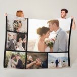Create Your Own 6 Photo Collage Black Fleece Blanket<br><div class="desc">Introducing our personalised photo collage fleece blanket - the perfect way to snuggle up and relive your favourite memories! Whether it's a graduation, a family gathering, a trip with friends, or a special occasion, our high-quality blankets are the perfect way to add a personal touch to your home decor. Our...</div>