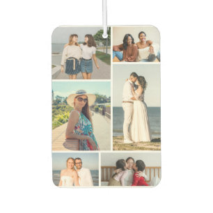 Create Your Own 6 Photo Collage Car Air Freshener
