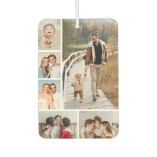 Create Your Own 6 Photo Collage Car Air Freshener