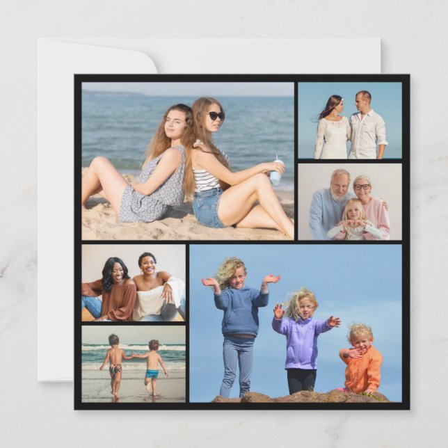 Create Your Own 6 Photo Collage Card (Front)