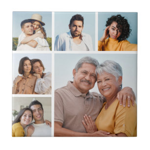 Create Your Own 6 Photo Collage  Ceramic Tile