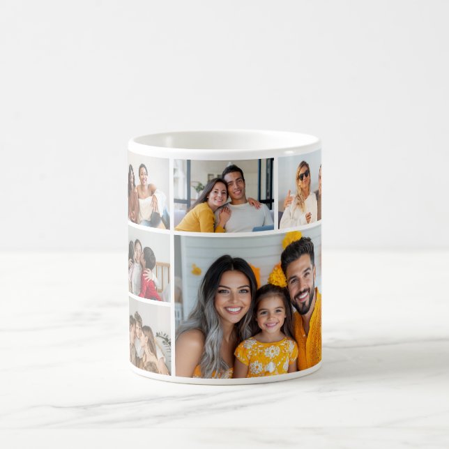 Create Your Own 6 Photo Collage Coffee Mug (Center)