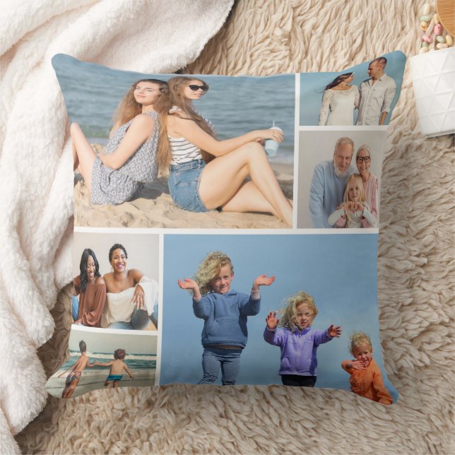 Create Your Own 6 Photo Collage Cushion (Blanket)