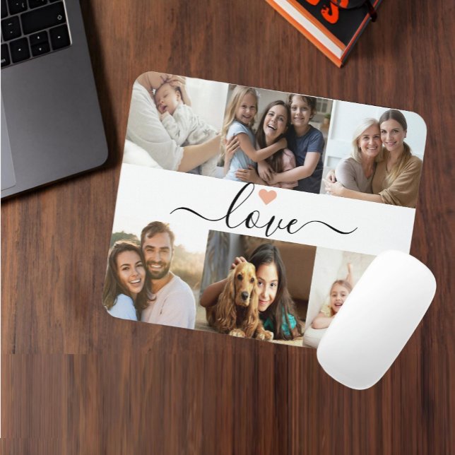 Create Your Own 6 Photo Collage Custom  Mouse Pad (Create Your Own 6 Photo Collage Custom Desk Mat Mouse Pad)