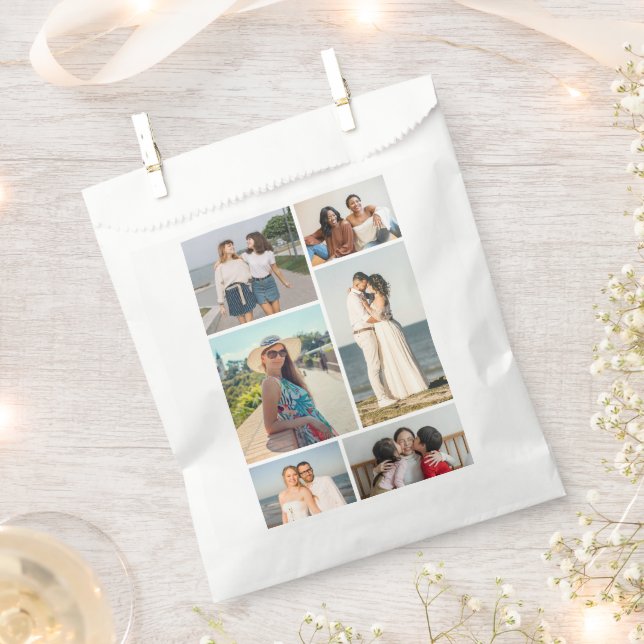 Create Your Own 6 Photo Collage Favour Bag (Clipped)