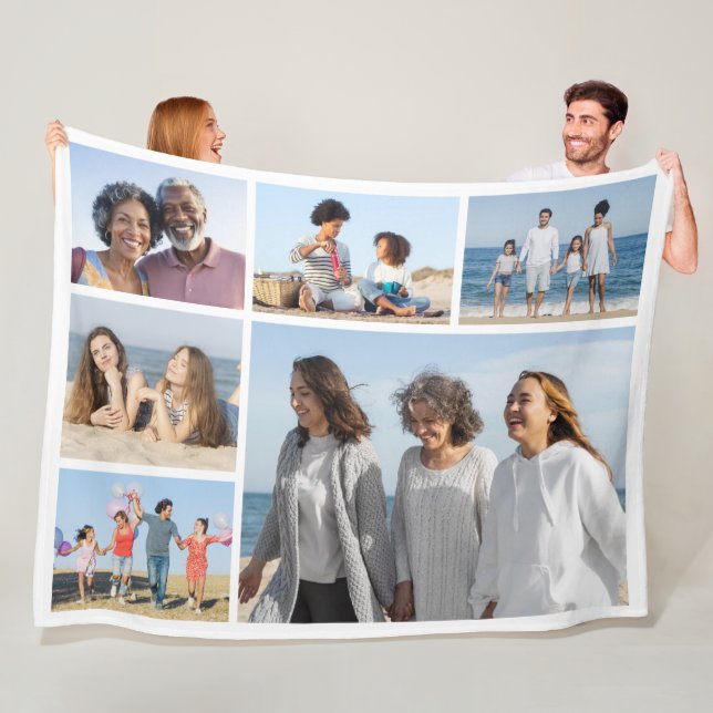 Create Your Own 6 Photo Collage   Fleece Blanket (In Situ)