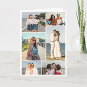 Create Your Own 6 Photo Collage Greeting Card