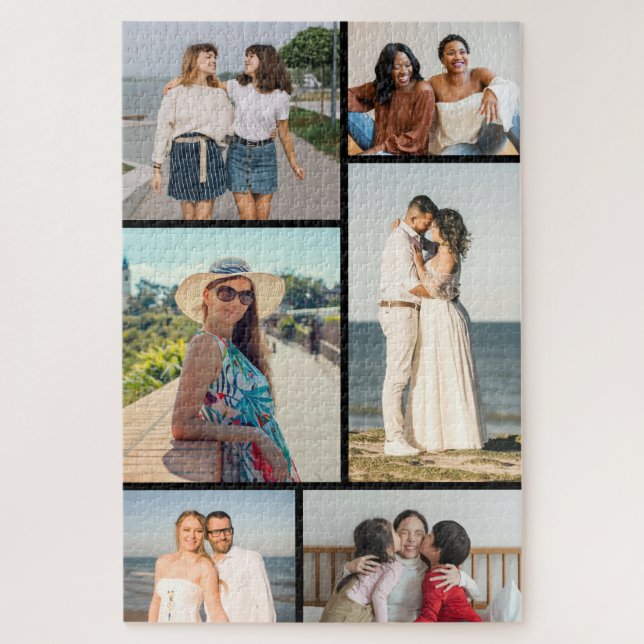 Create Your Own 6 Photo Collage Jigsaw Puzzle (Vertical)