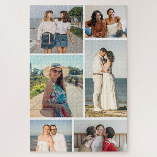 Create Your Own 6 Photo Collage Jigsaw Puzzle